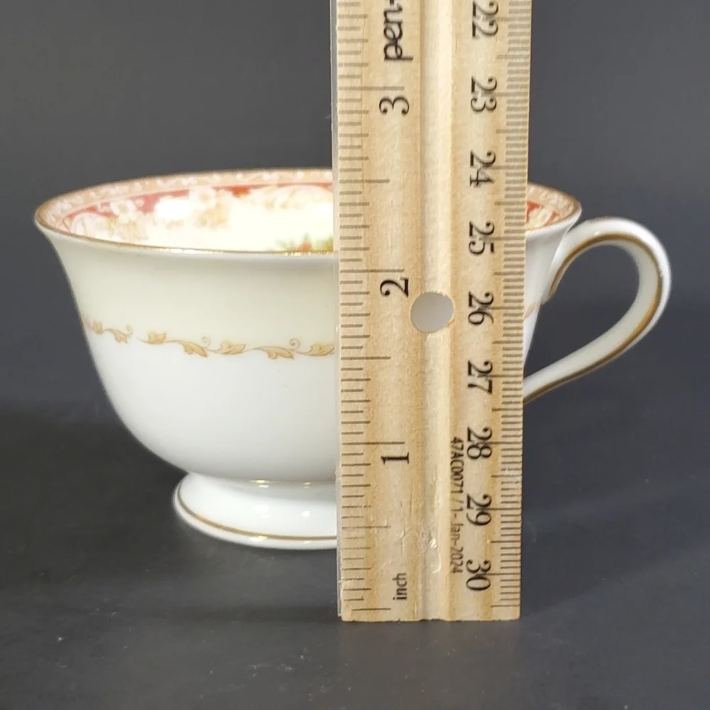 Noritake Floral Footed Tea Cup Made in Occupied Japan Vintage Porcelain